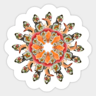 sushi set mandala Sticker